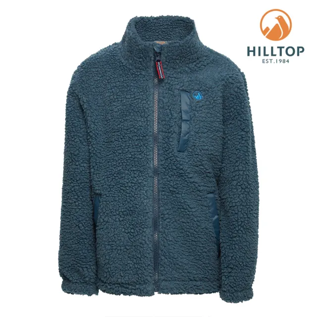 【Hilltop 山頂鳥】Hilltop Fleece 童款保暖搖粒絨刷毛外套 PH22XCJ3 藍綠