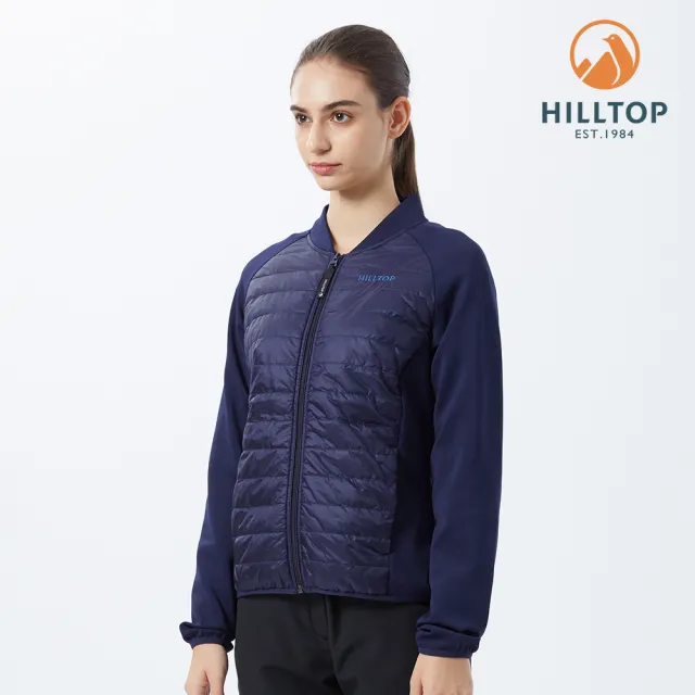 【Hilltop 山頂鳥】PRIMALOFT Filled Fleece 女款保暖科技棉刷毛外套 PH22XFX9 藍