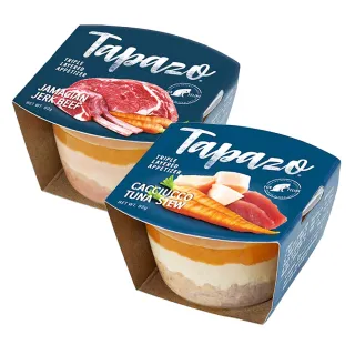 【TAPAZO 特百滋】10入組-貓咪開胃三層杯(80g*10 主食/全齡貓/寵物罐頭/貓狗零食/貓用飼料/點心食品)