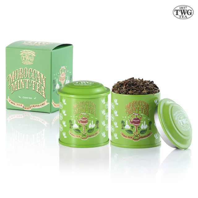 【TWG Tea】迷你茶罐雙入組 摩洛哥薄荷綠茶 20gx2罐(Moroccan Mint Tea;綠茶)