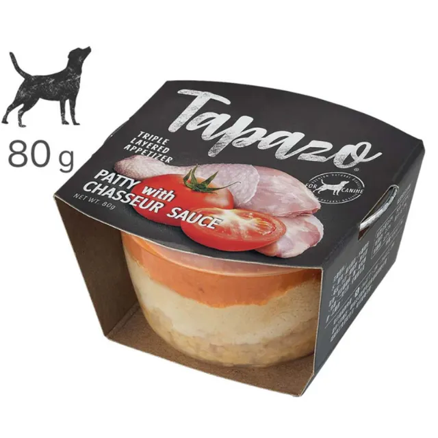 【TAPAZO 特百滋】3入組-狗狗開胃三層杯 80g*3(主食/全齡犬/寵物罐頭)