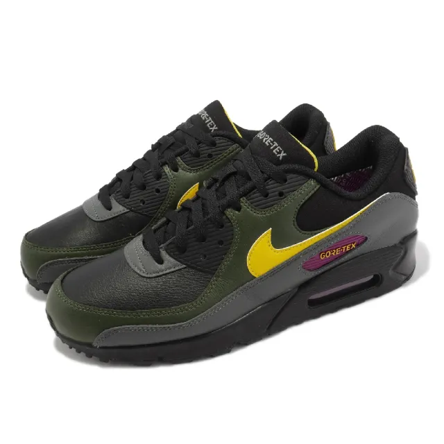 NIKE 耐吉】休閒鞋Air Max 90 GTX 男鞋黑灰黃GTX 防水氣墊經典(DJ9779