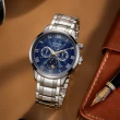 【CITIZEN 星辰】GENTS 光動能 月相顯示不鏽鋼腕錶 - 藍面x銀 / 42mm(AP1050-81L)