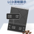 【Nil】家用手沖咖啡高精度電子秤 計時LCD顯示觸摸屏 烘焙秤/廚房料理秤/藥材秤（0.1g/3kg）