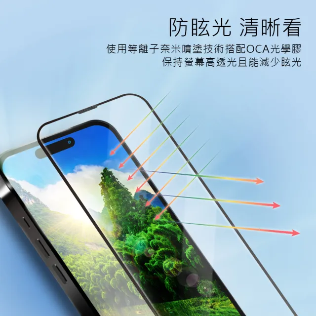 【Philips 飛利浦】iPhone 14 Pro 6.1吋 AR戶外增透9H鋼化玻璃保護秒貼 DLK5605/11(適用iPhone 14 Pro)