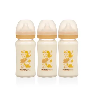 【mammyshop 媽咪小站】母感體驗2.5 玻璃奶瓶 寬口240ml 3支組