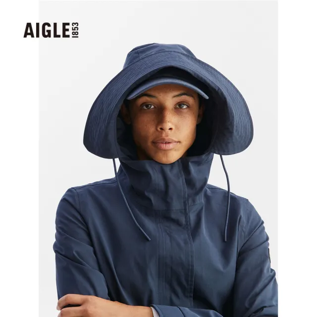 【AIGLE】女 MTD 防水透氣外套AG-FAC46A057 深藍(女外套 防水透氣外套)