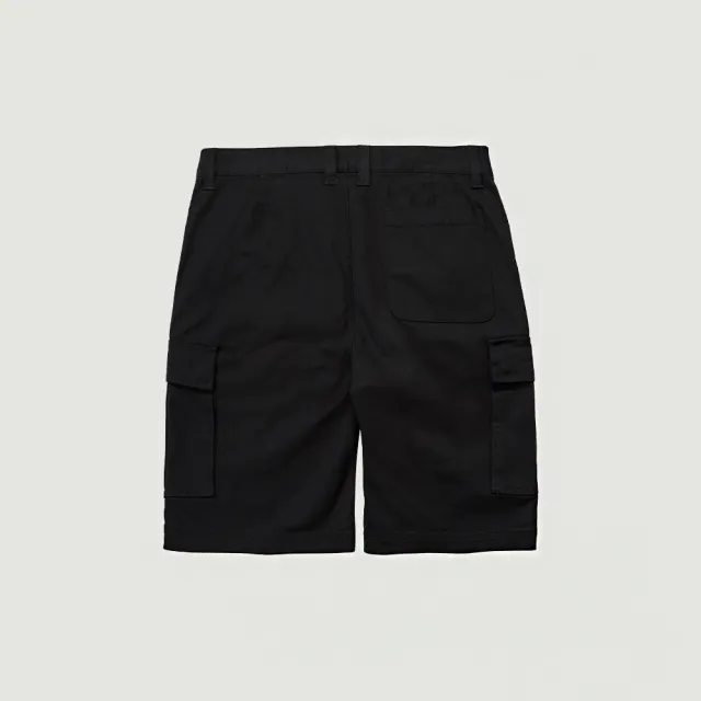 【Hang Ten】男裝-REGULAR FIT斜紋口袋短褲(黑)