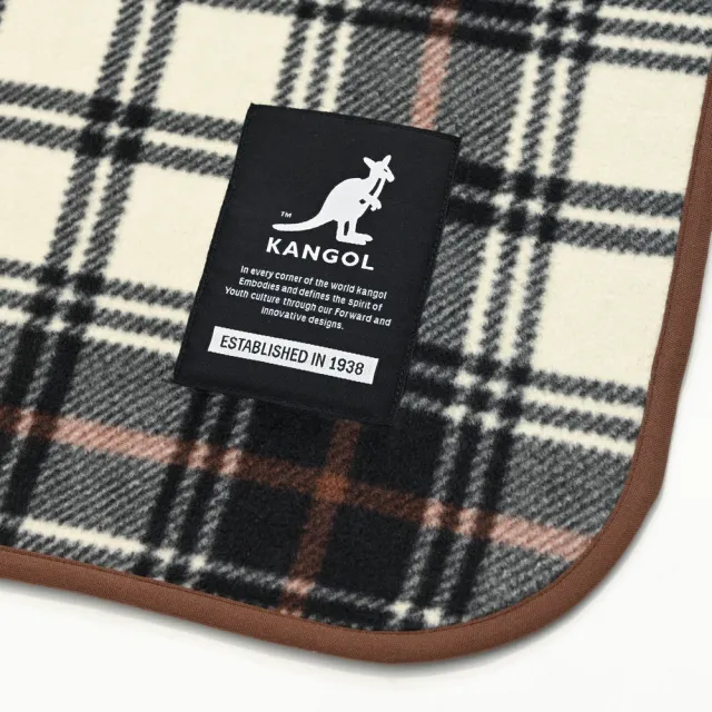 【KANGOL】多功能保暖披肩 英國流行袋鼠品牌(深藍色/咖啡色)
