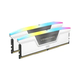 【CORSAIR 海盜船】Vengeance RGB DDR5 6000 32GB 雙通/白CL36-36-36 1.35V(16GBx2)