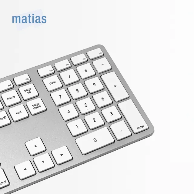 【Matias】USB Wired Mac 有線中文長鍵盤-銀灰色(USB/USB-C 蘋果鍵盤)