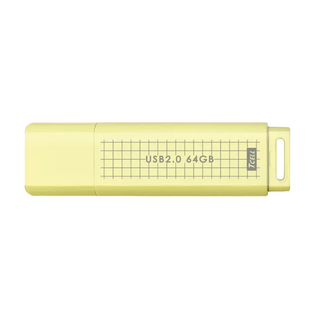 【TCELL 冠元】10入組-USB2.0 64GB 文具風隨身碟-奶油色