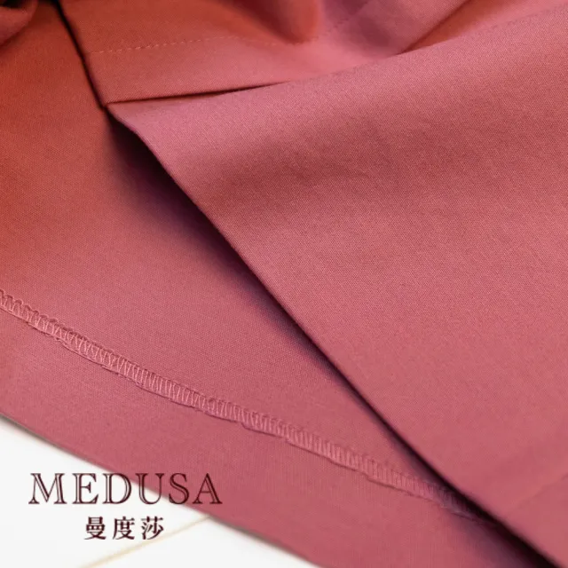 【MEDUSA 曼度莎】現貨-斜壓褶口袋寬口短褲 - 3色（M-XL）｜女短褲 女棉短褲 寬口顯瘦(320-60803)