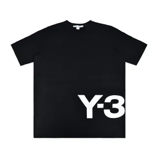 【Y-3 山本耀司】Y-3 20週年紀念款白字LOGO純棉短袖圓領T恤(平輸品/男/黑)