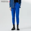 【Jessica Red】休閒百搭束腳鬆緊腰帶棉質九分褲82438A（藍）