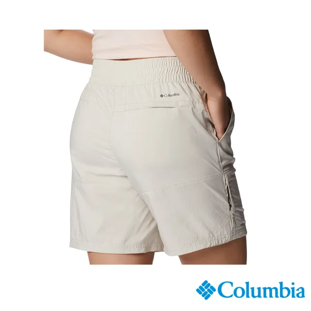 【Columbia 哥倫比亞 官方旗艦】女款-W Coral Ridge™UPF50快排短褲-卡其(UAR09590KI / 2023春夏)