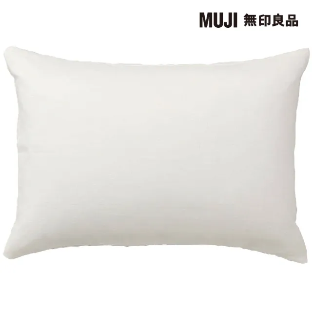 【MUJI 無印良品】亞麻平織枕套/43/柔白