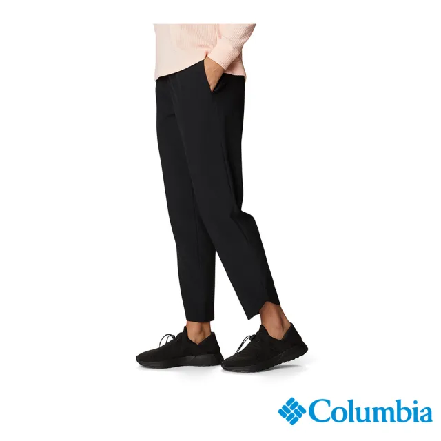 【Columbia 哥倫比亞 官方旗艦】女款-Columbia Hike™UPF50快排長褲-黑色(UAR33630BK / 2023春夏)