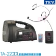 【TEV】TA-220DL+1頭戴式麥克風(USB/SD/BT/播放器UHF/16CHx1/配鋰電池)