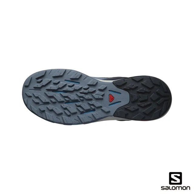 【salomon官方直營】男 OUTpulse Goretex 中筒登山鞋(瓷器藍/碳黑/月球岩灰)