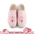 【Paidal】卡娜赫拉的小動物 免綁帶萌臉粉紅兔兔穆勒鞋帆布鞋(粉)