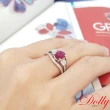 【DOLLY】1克拉 14K金緬甸紅寶石鑽石戒指(019)