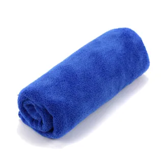 【威力鯨車神】頂級加厚超細纖維洗車巾/擦車布/藍色毛巾-特大60x160cm