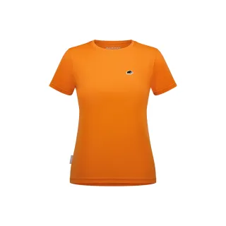 【Mammut 長毛象】Mammut Essential T-Shirt AF W 防曬布章LOGO短袖T恤 女款 深柑桔橘PRT1 #1017-05090