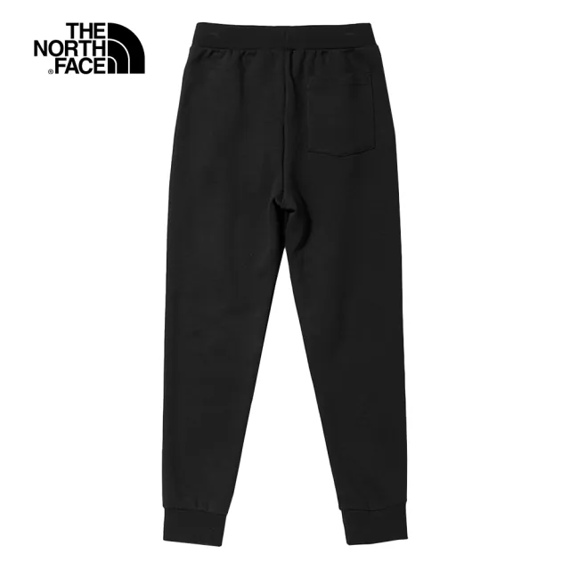 【The North Face 官方旗艦】北面兒童黑色寬鬆舒適運動休閒長褲｜81RWJK3