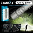 【CYANSKY】錸特光電 P25 V2 淡銀 微弧氧化 3600流明(208米射程 強光手電筒 CREE XHP70.3 LED)