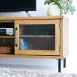 【FL 滿屋生活】ICHIBA 懷舊霧面玻璃木質電視櫃 - 長(電視櫃/茶几/玻璃櫃/懷舊)