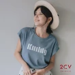 【2CV】現貨藍色海洋字母棉質女上衣T恤nu015(MOMO獨家販售)
