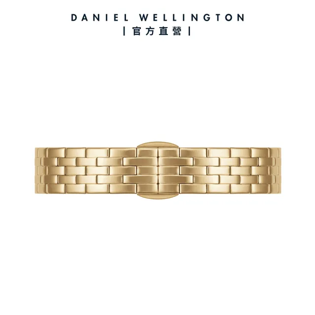 【Daniel Wellington】DW 手錶 Petite Evergold 28mm 香檳金珠寶式錶鏈-白錶盤(DW00100614)