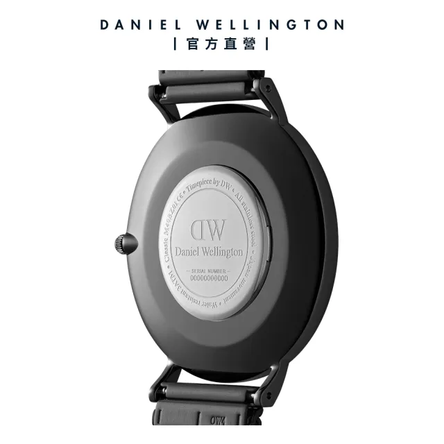 【Daniel Wellington】DW 男錶 Classic Onyx 40mm 寂靜黑米蘭金屬錶(DW00100632)