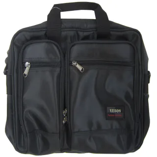 【YESON】公事包小容量二層主袋可A4資料夾高單數防水尼龍布(底部加大容量提肩背斜側台灣製