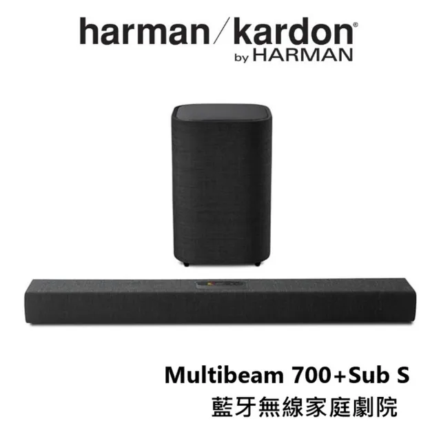 【Harman Kardon】哈曼卡頓 藍牙無線家庭劇院 + 無線超低音喇叭 黑色(MultiBeam 700 + Citation Sub S)
