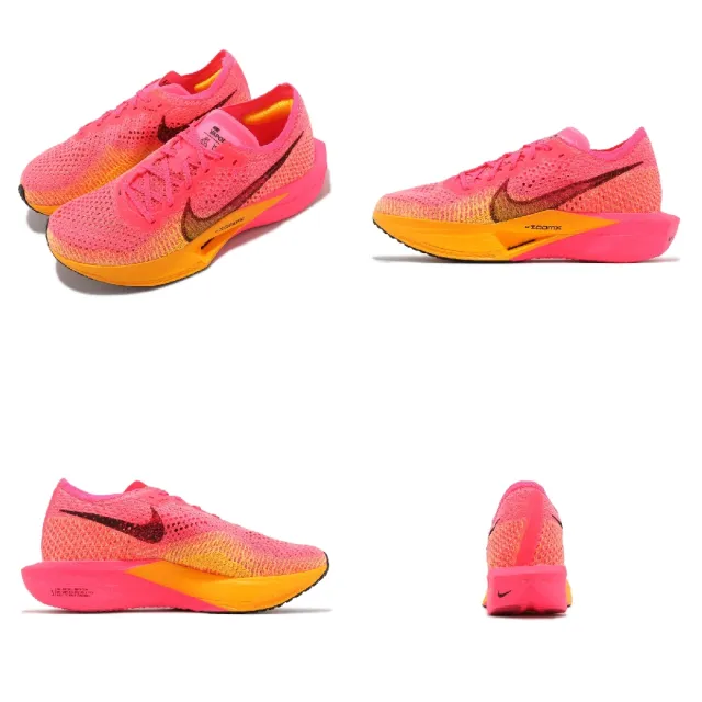 【NIKE 耐吉】競速跑鞋 Wmns ZoomX Vaporfly Next% 3 桃紅 橘 女鞋 路跑 碳板 運動鞋(DV4130-600)