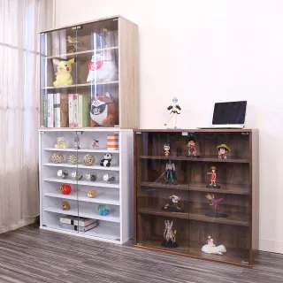 【BuyJM】MIT耐重可堆疊六層低甲醛寬80公分強化玻璃展示櫃 收納櫃(公仔櫃  書櫃 玻璃櫃 GK 包包櫃)