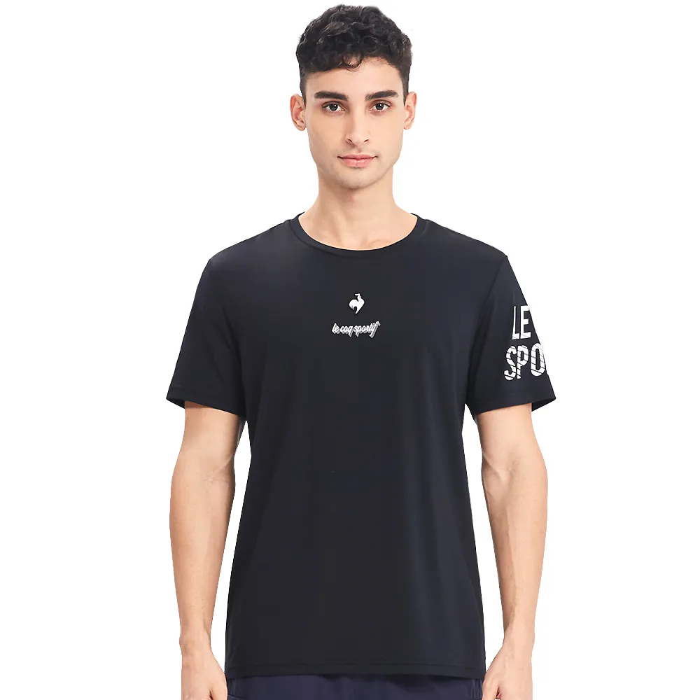 【LE COQ SPORTIF 公雞】S.Cafe環保科技咖啡紗運動Training短袖T恤 中性-4色-LWR23601