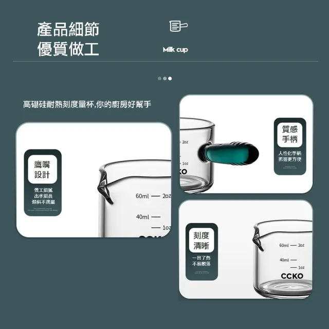 【CCKO】義式迷你刻度奶盅 2入組 150ml 耐高溫 盎司杯(刻度量杯/刻度杯/奶精杯/濃縮咖啡杯/醬料杯/小奶盅)
