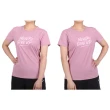 【FIRESTAR】女彈性印花短袖T恤-慢跑 路跑 涼感 運動 上衣 反光 珊瑚粉(DL366-43)