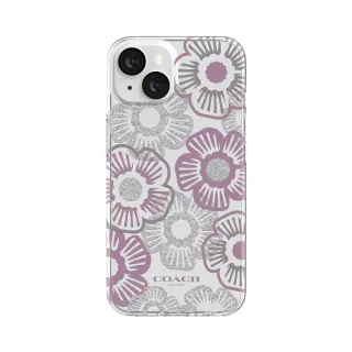 【COACH】iPhone 13 Pro 精品手機殼 紫色茶花(保護殼/手機套)