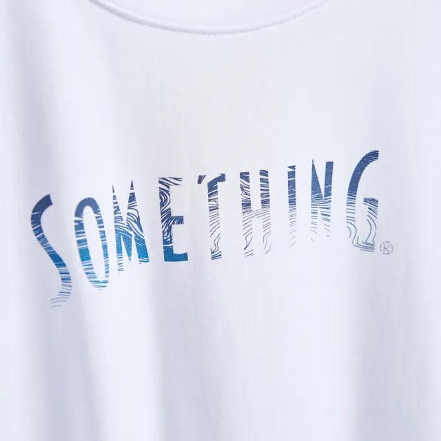 【SOMETHING】女裝 叢林剪影LOGO印花短袖T恤(白色)