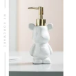 【WO HOME】設計款陶瓷洗手乳按壓分裝瓶 洗手乳/乳液/沐浴乳/洗髮精瓶罐子(白色熊熊)