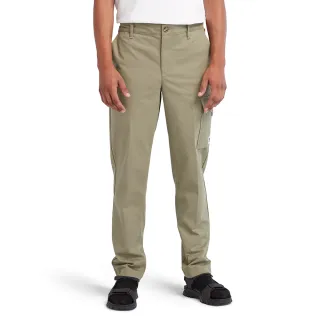 【Timberland】男款灰綠色彈性修身智能恆溫錐形長褲(A682W590)