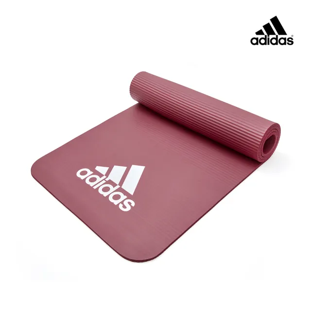 【adidas 愛迪達】輕量彈性瑜珈墊-7mm(抹茶綠/煙燻紅/檸檬黃)