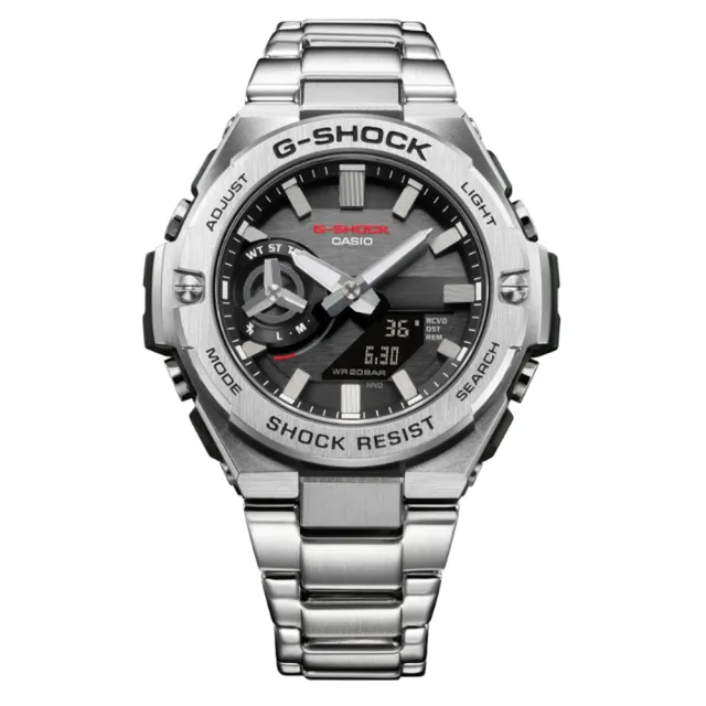 【CASIO 卡西歐】G-STEEL系列 藍芽連線 X 太陽能電力 多功能腕錶 GST-B500D-1A