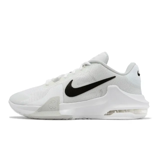 【NIKE 耐吉】籃球鞋 Air Max Impact 4 白 黑 男鞋 氣墊 緩震 基本款 運動鞋(DM1124-100)