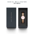 【Daniel Wellington】DW 手錶 Petite Melrose Lumine 28mm 星辰貝母盤珠寶式錶鏈-粉錶盤(DW00100617)