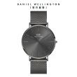 【Daniel Wellington】DW 男錶 Classic Graphite 40mm 石墨灰米蘭金屬錶(DW00100630)